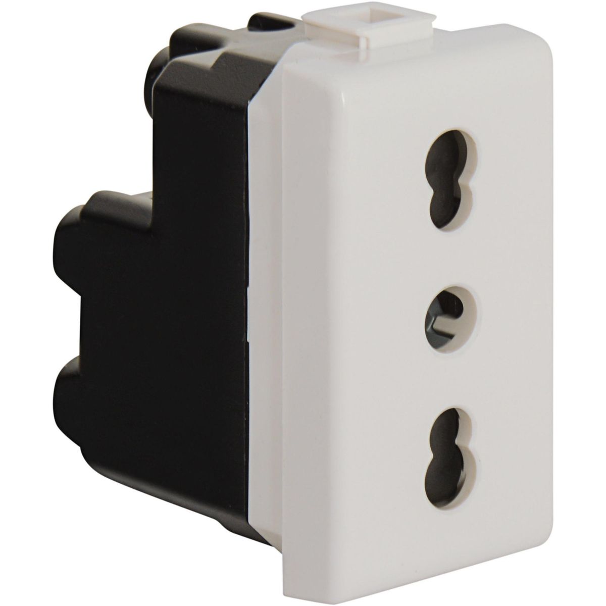 BTICINO - Módulo tomacorriente bipaso 2p+t 10 a 16 A blanco