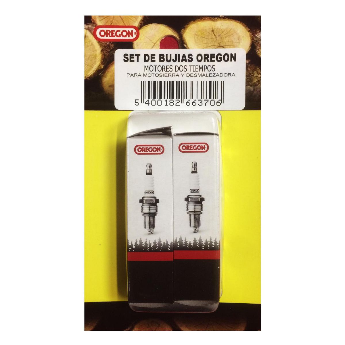 OREGON - Bujía para motor 2 tiempos (2 unidades)