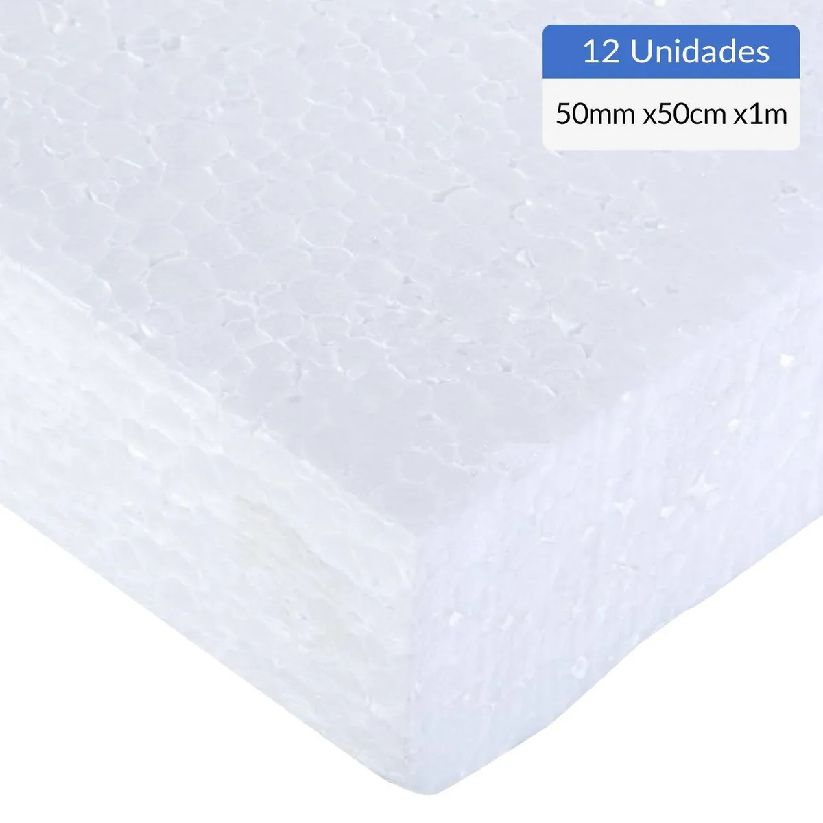 GENERICO - Plancha Poliestireno 50Mm 1X0,5M 12 Unidades