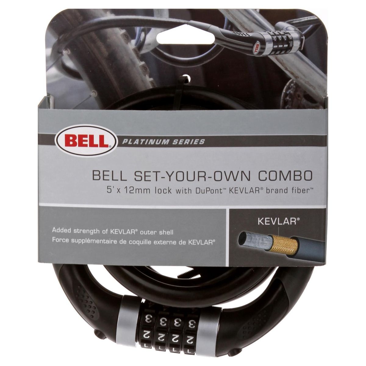 BELL - Candado bicicleta de kevlar 12mm con clave