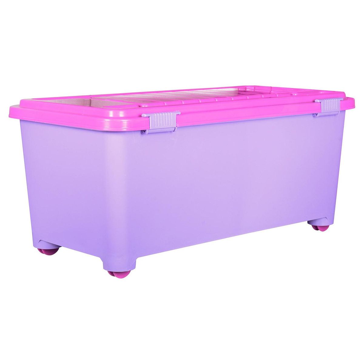 SOGA - Baúl Infantil 80x40x34 cm 72 l Lila/Rosa