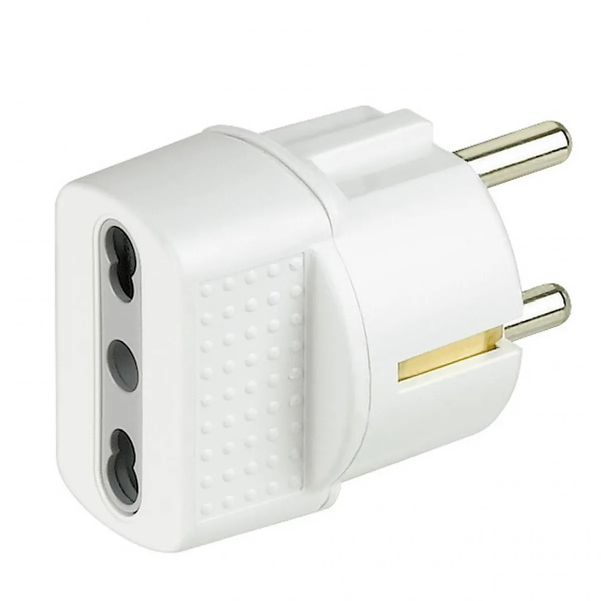 BTICINO - Adaptador bipaso schuko 16 A blanco