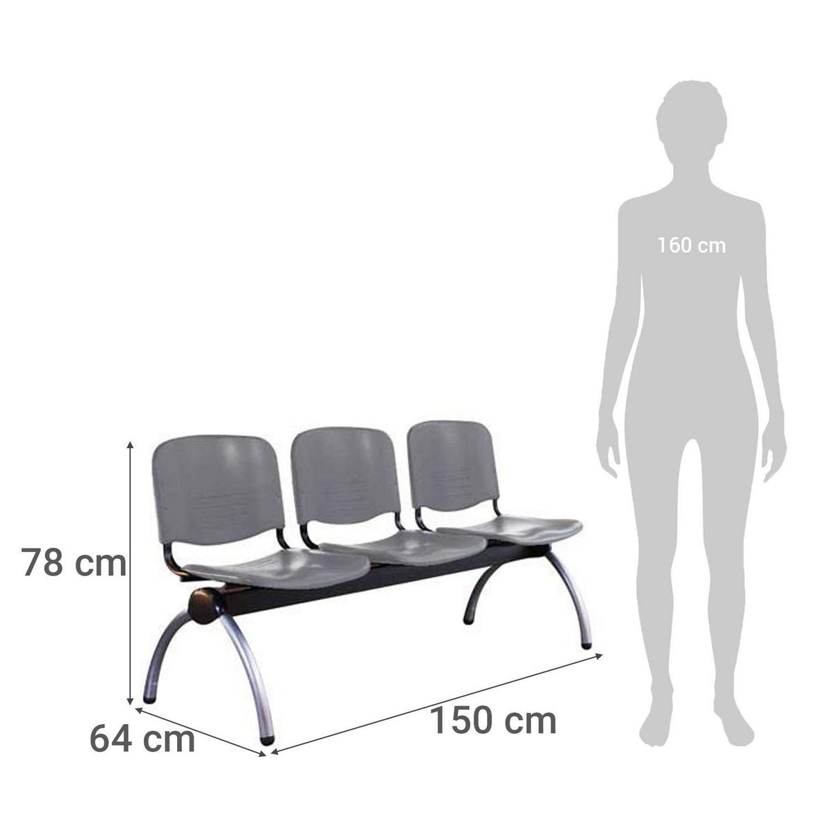 BASFLEX - Banqueta Visita Iso Negro
