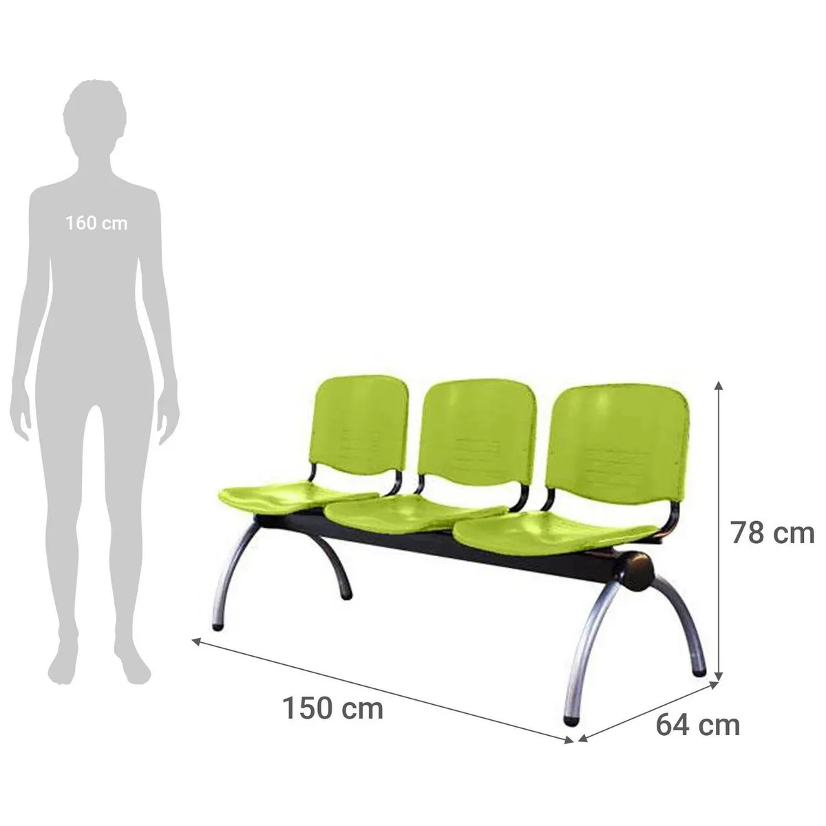 BASFLEX - Banqueta Visita Iso Negro