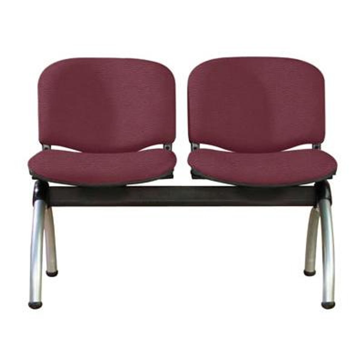 BASFLEX - Banqueta Tapizada 2 Asientos 78x100x64 cm Burdeo