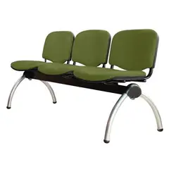 BASFLEX - Banqueta Tapizada 3 Asientos Iso Luna 78x150x64 cm Burdeo