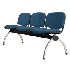 BASFLEX - Banqueta Tapizada 3 Asientos Iso Luna 78x150x64 cm Burdeo