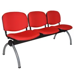 BASFLEX - Banqueta Tapizada 3 Asientos Iso Luna 78x150x64 cm Burdeo