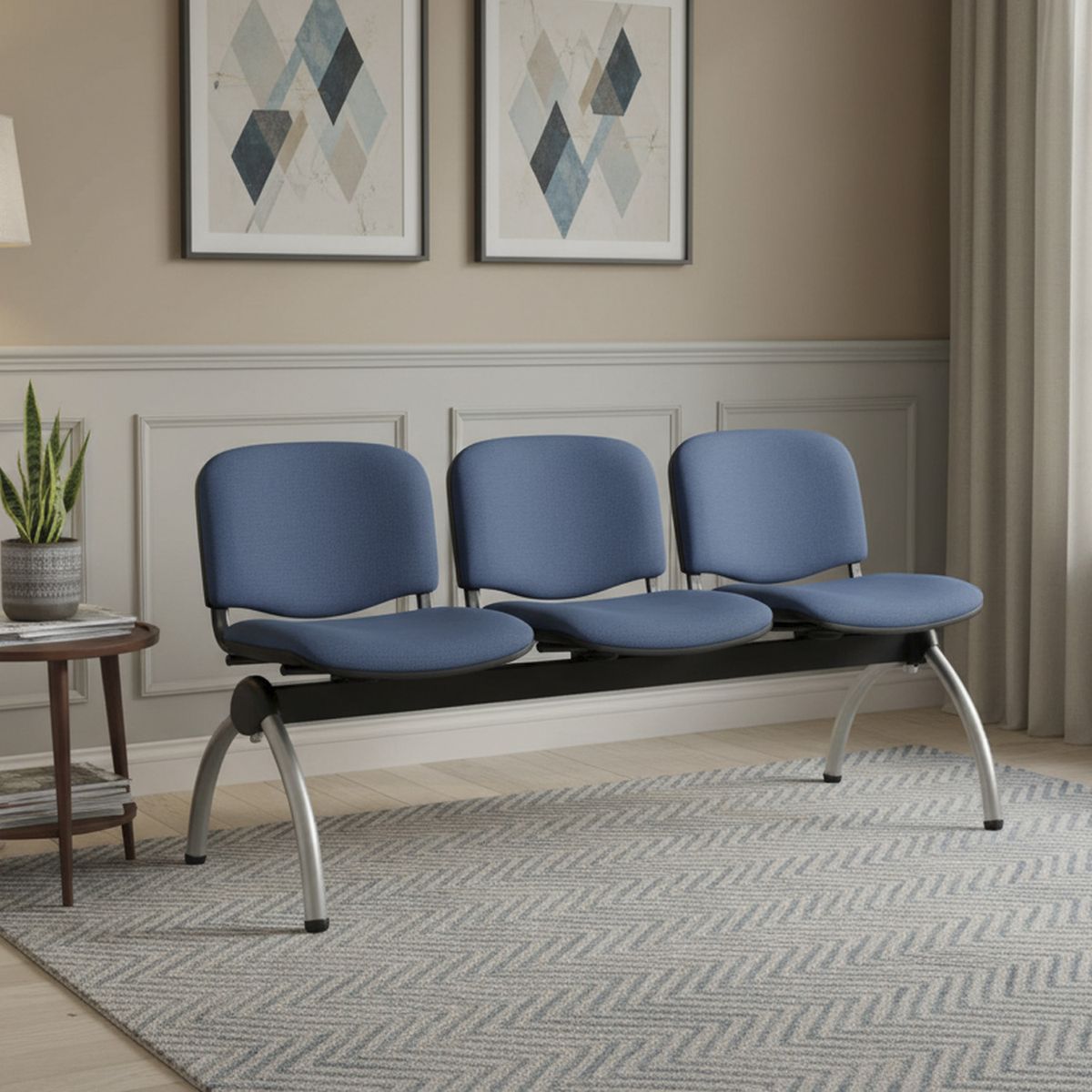 BASFLEX - Banqueta 3 Asientos Visita Iso78x64x150 cm