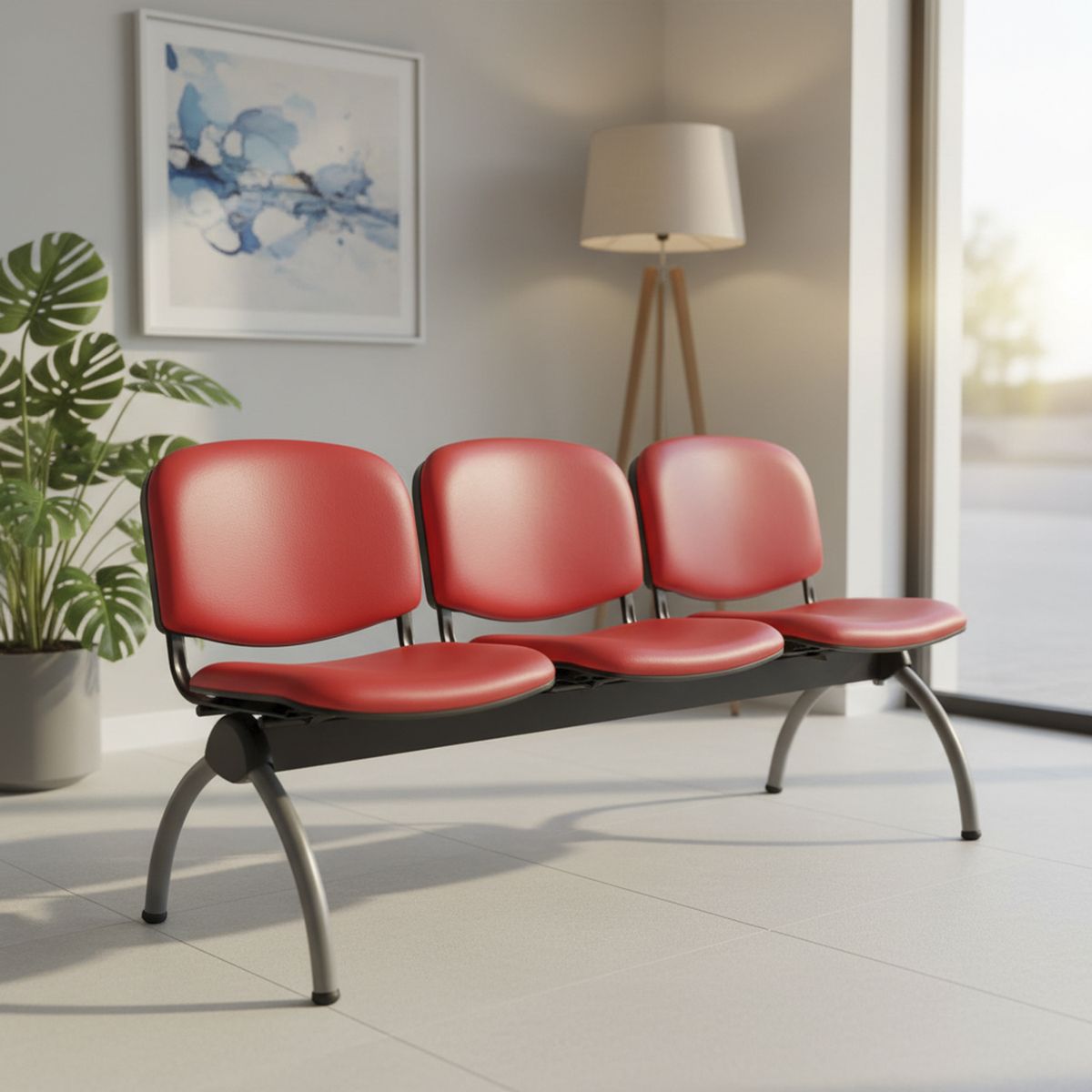 BASFLEX - Banqueta 3 Asientos Visita Iso78x64x150 cm