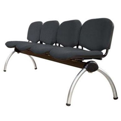 Banqueta de espera 78x200x64 cm gris