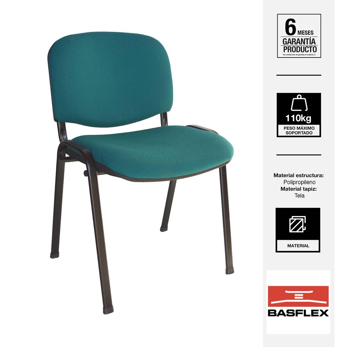 BASFLEX - Silla Visita 1406116-1 Negro