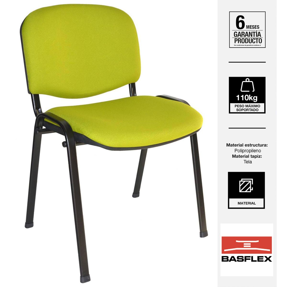 BASFLEX - Silla Visita 1406116-1 Negro