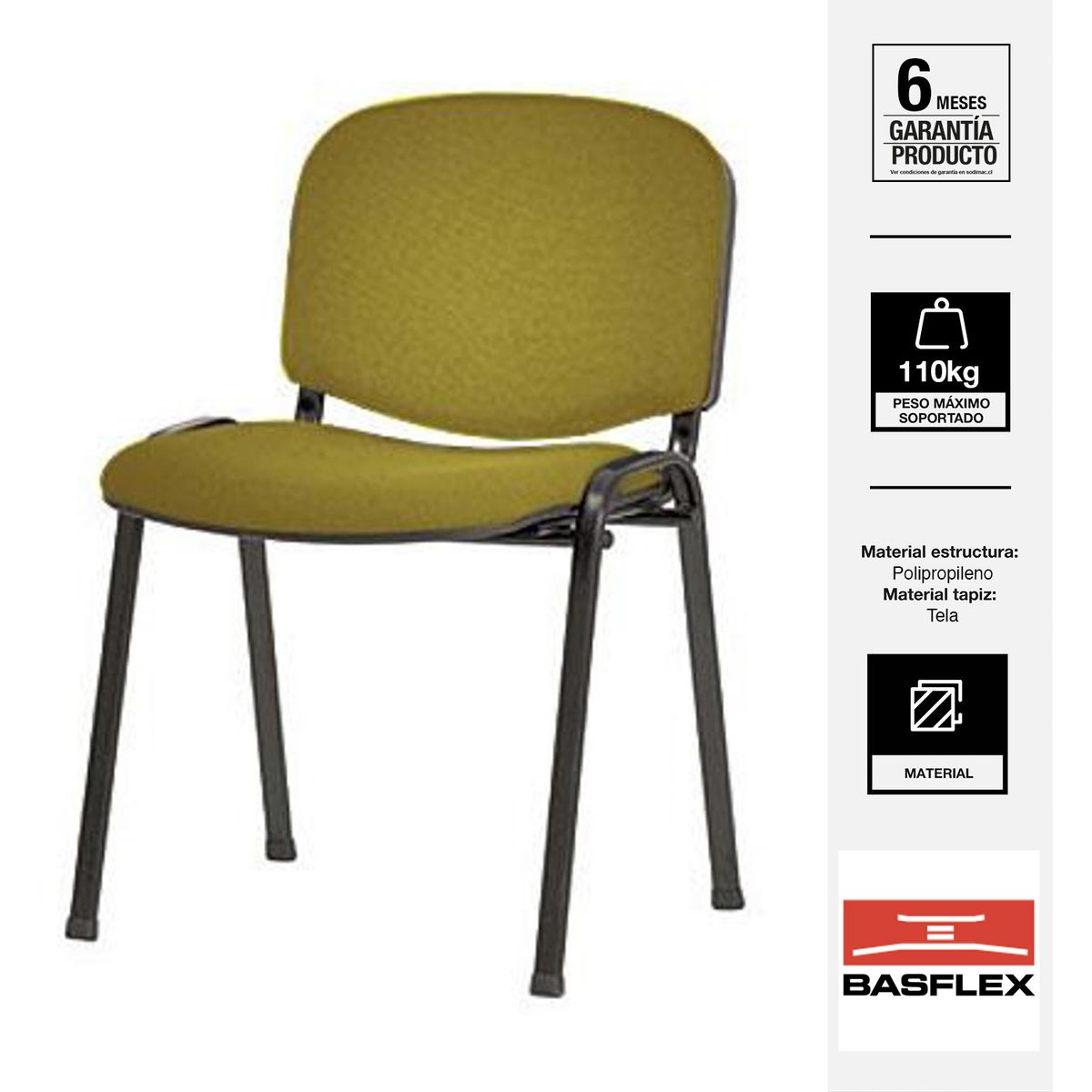 BASFLEX - Silla Visita 1406116-1 Negro