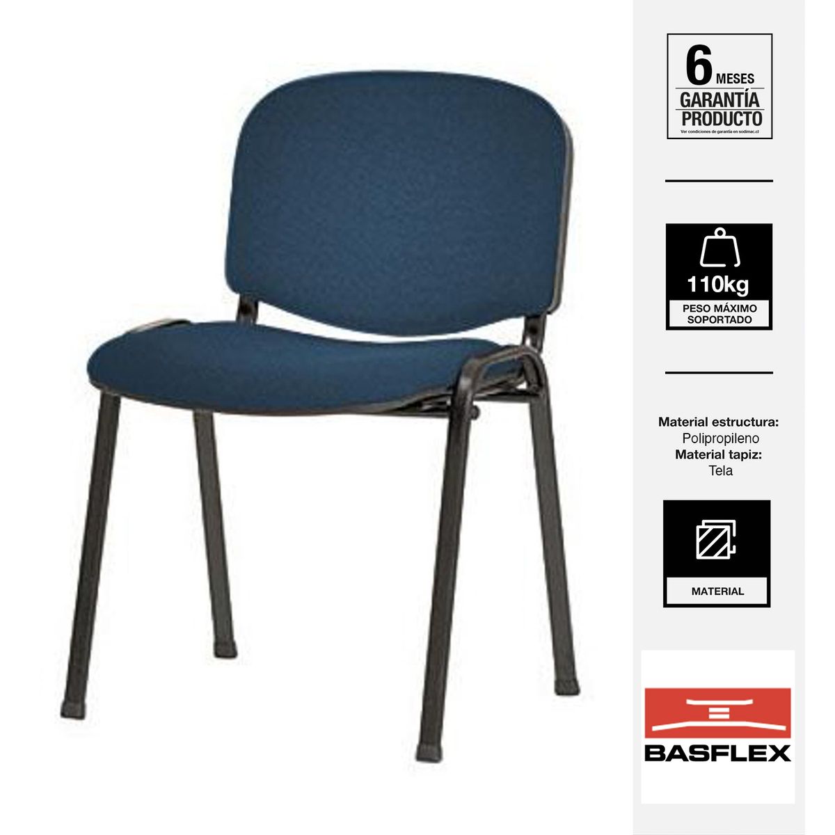 BASFLEX - Silla Visita 1406116-1 Negro