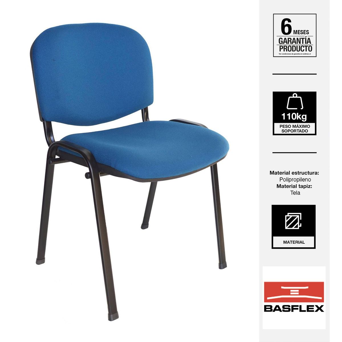 BASFLEX - Silla Visita 1406116-1 Negro