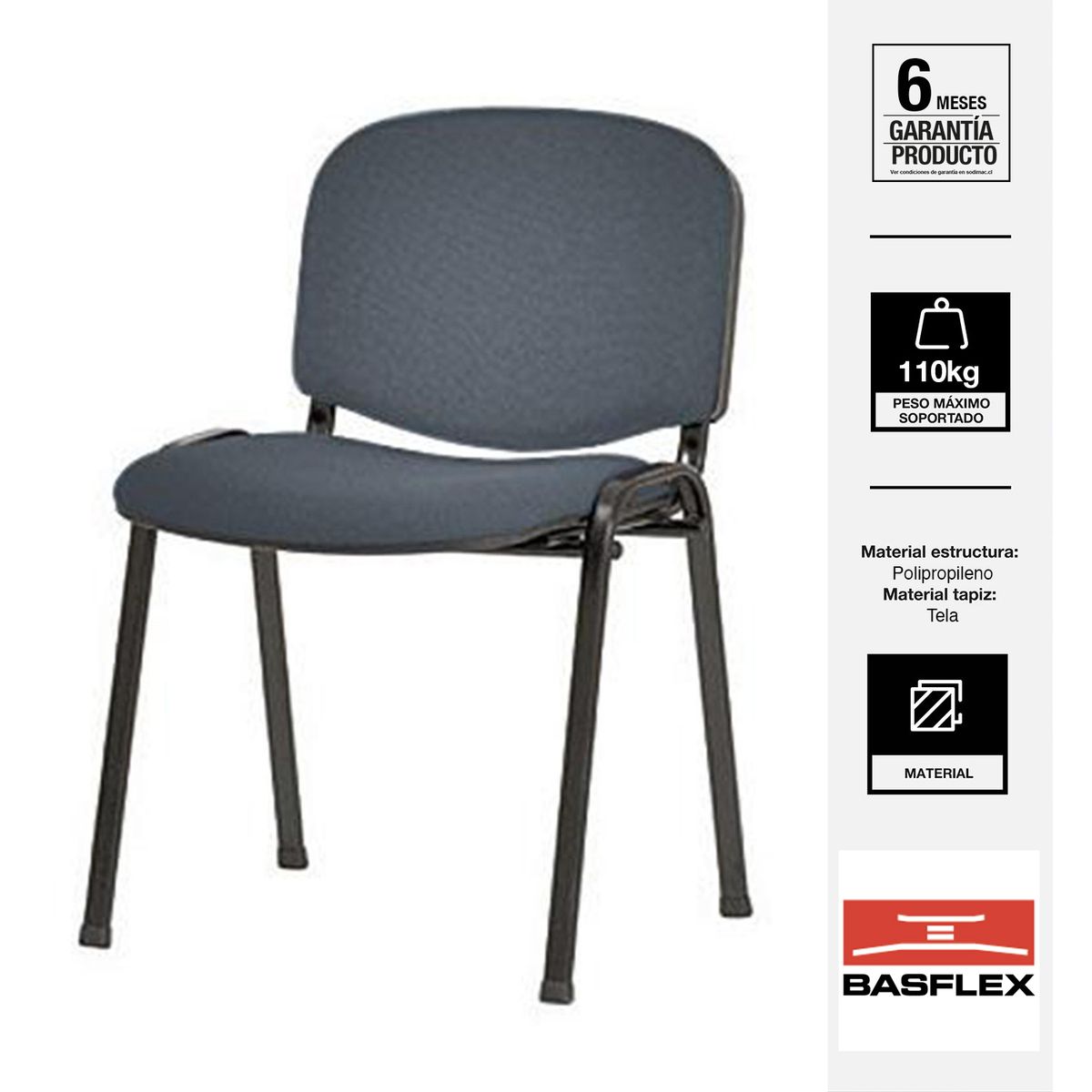 BASFLEX - Silla Visita 1406191-1 Escarcha