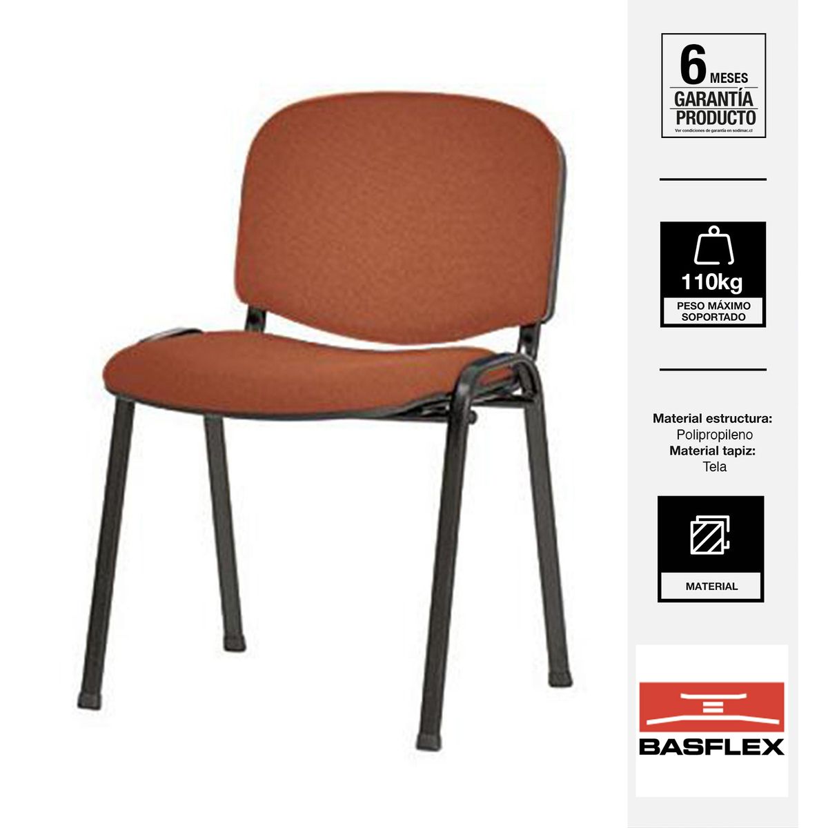 BASFLEX - Silla Visita 1406116-1 Negro