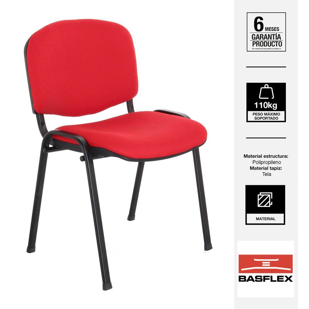 BASFLEX - Silla Visita 1406116-1 Negro