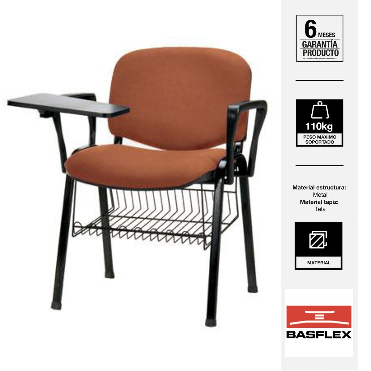 BASFLEX - Silla Visita 140959X-1 Naranjo