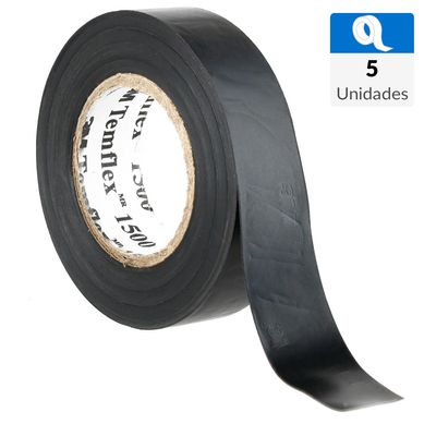 Set de cintas aisladoras elctricas 3/4'' 20 m 5 unidades negro
