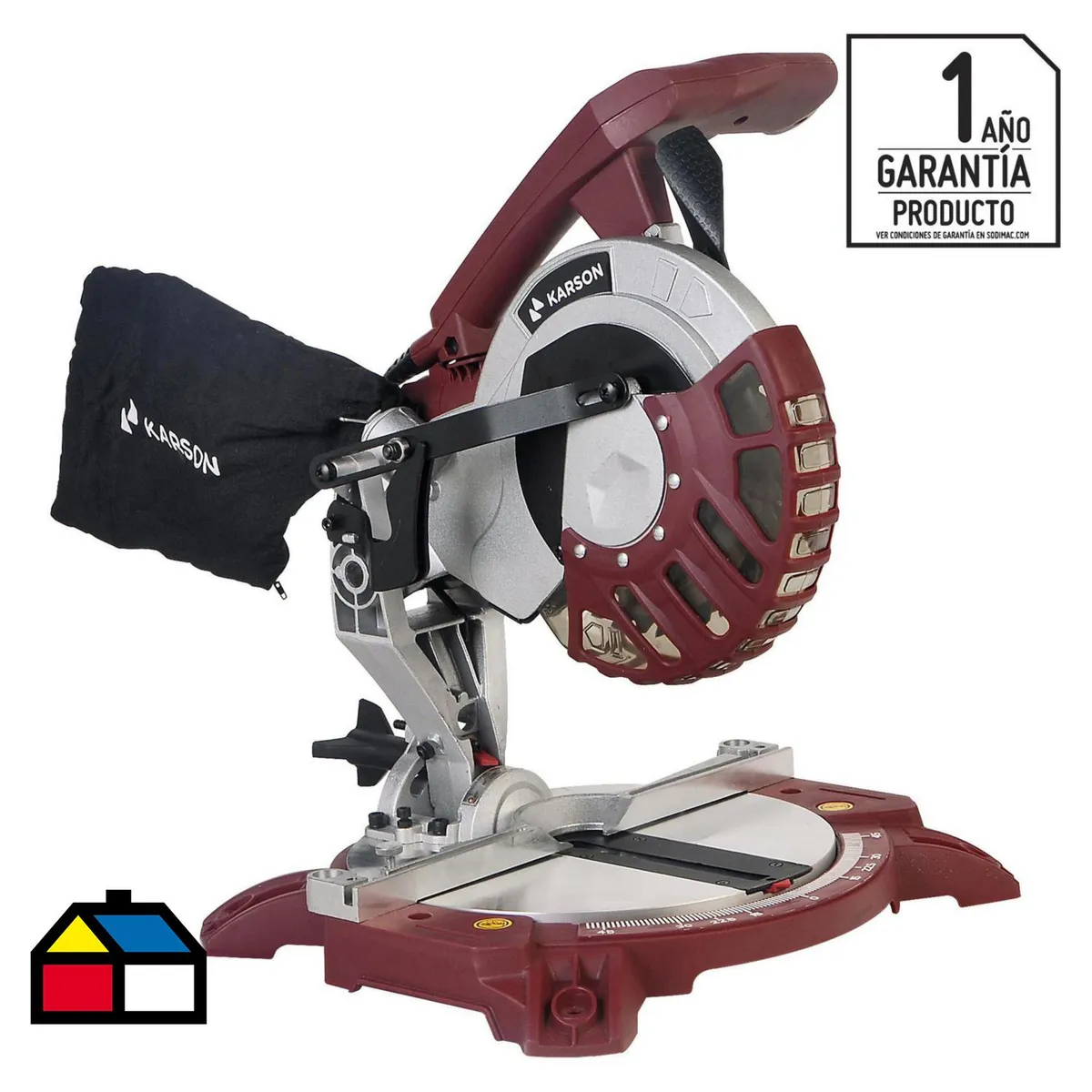 KARSON - Sierra ingleteadora eléctrica 8 1/4" 1300W