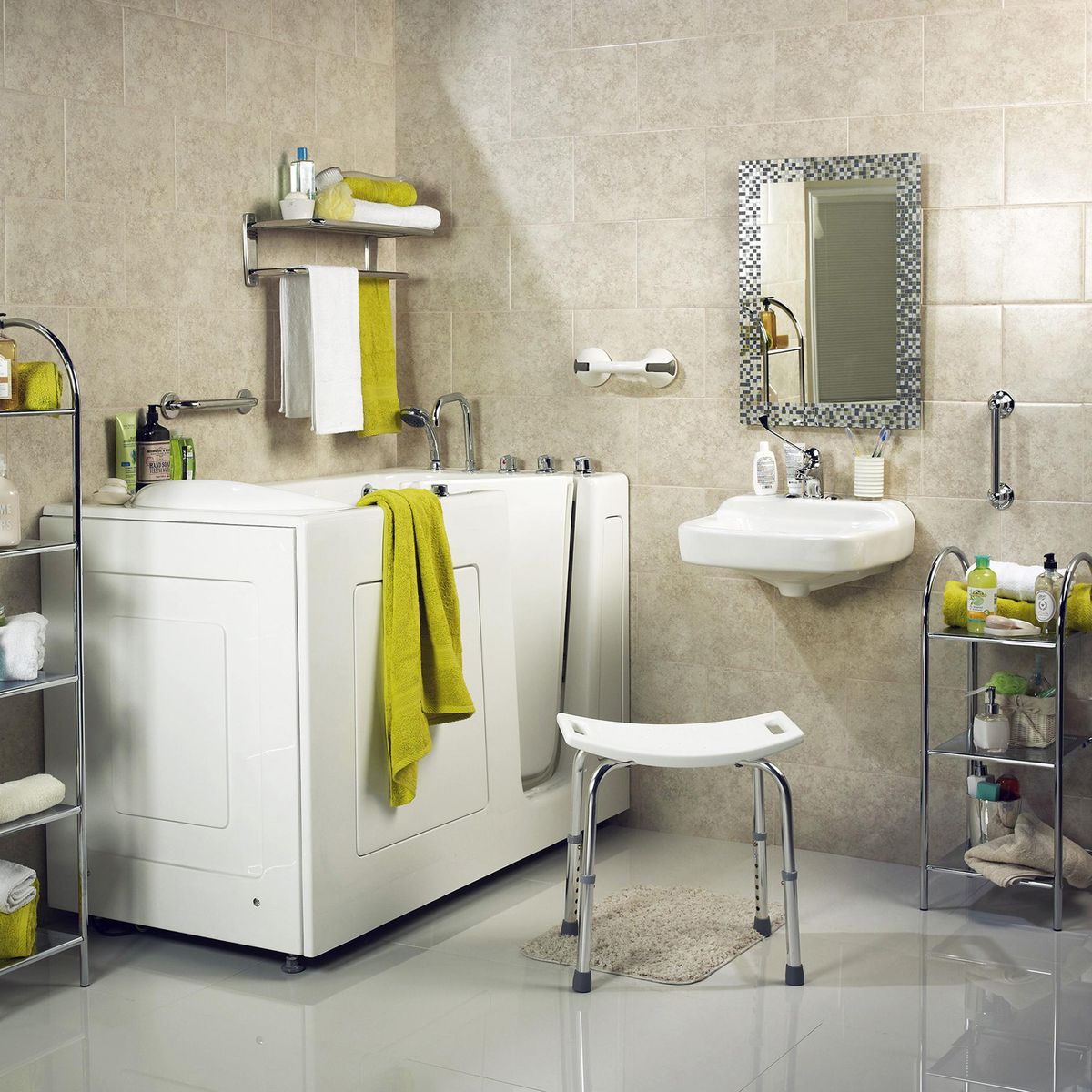 NIBSA - Monomando Corto para Quirófano Gerantologica Plateado/ Cromado