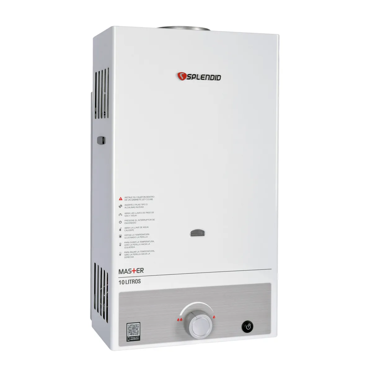 SPLENDID - Calefont Gas Natural 10 Litros Tiro Natural Ionizado