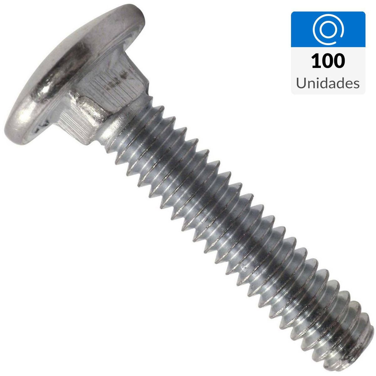 MAMUT - Perno Coche 1/4x1 1/4 Zincado brillante 100 unidades