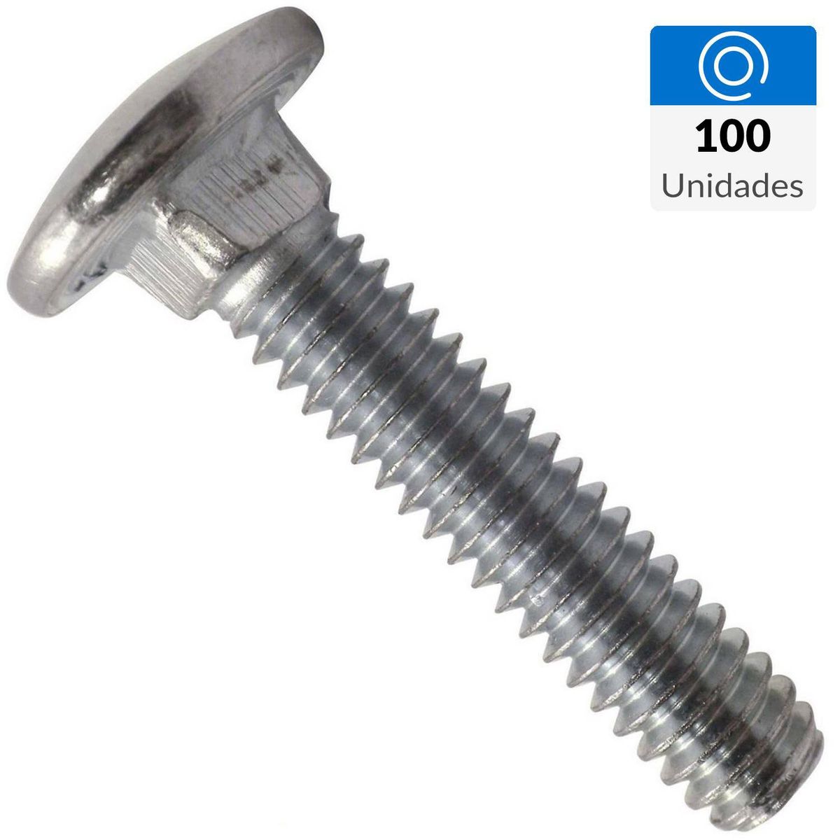 MAMUT - Perno Coche 1/4" x 1 1/2" zincado brillante 100 unidades