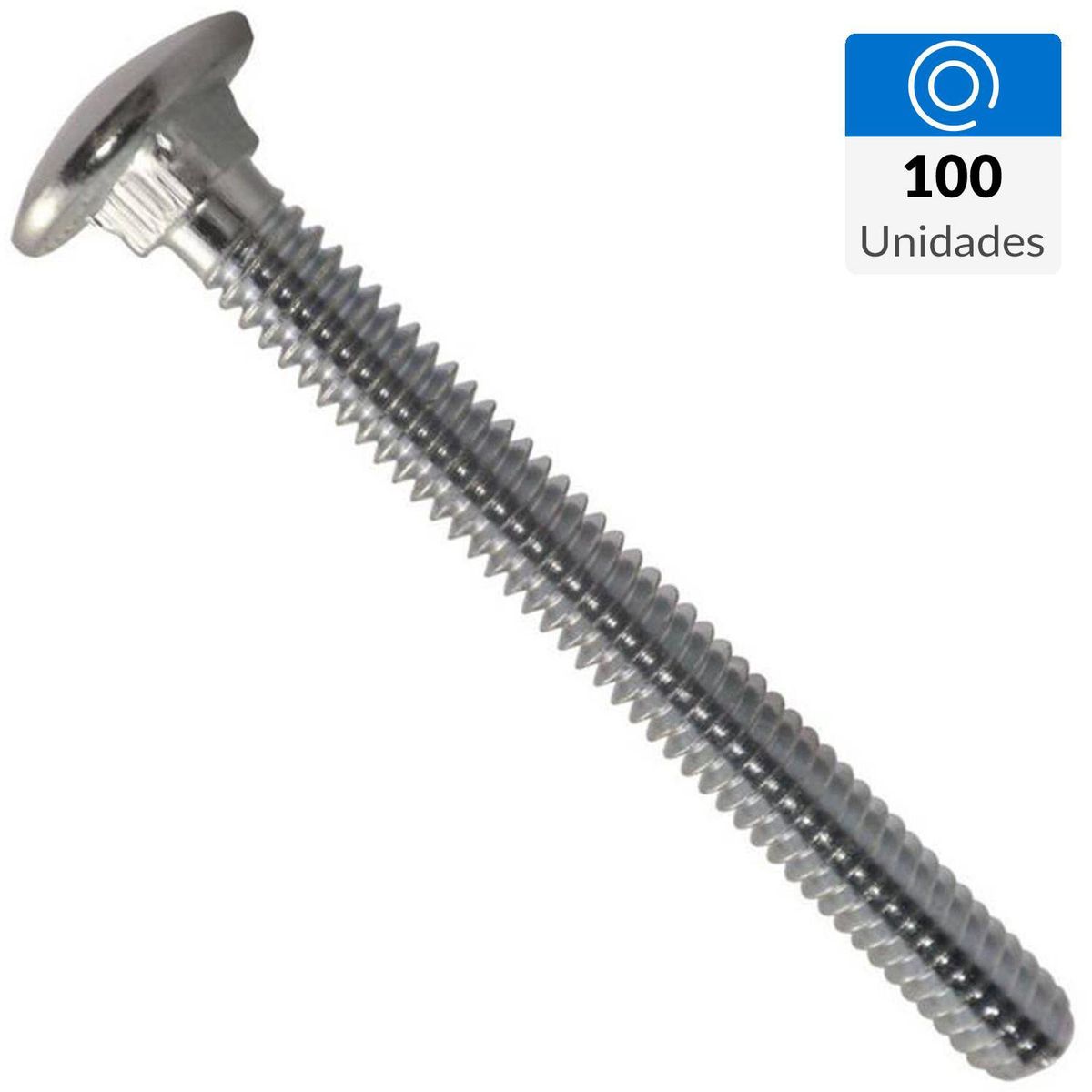 MAMUT - Perno Coche 1/4" x 2" zincado brillante 100 unidades