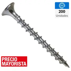 MAMUT - Tornillo Autoperforante Cabeza Phillips Yeso-Cartón 2 " 6 mm 200 Unidades