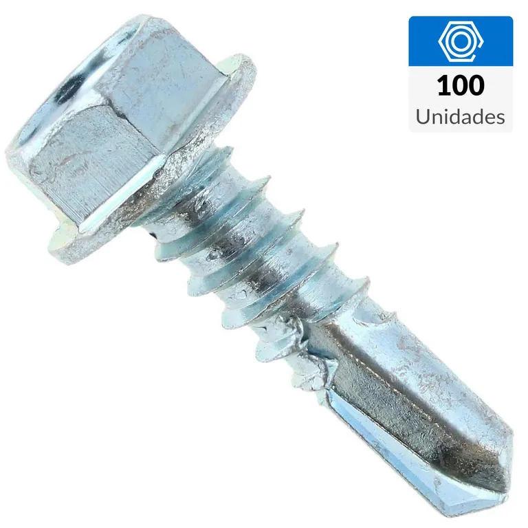8 × 3/4 "100 Tornillos De Acero Inoxidable, Cabeza Hexagonal
