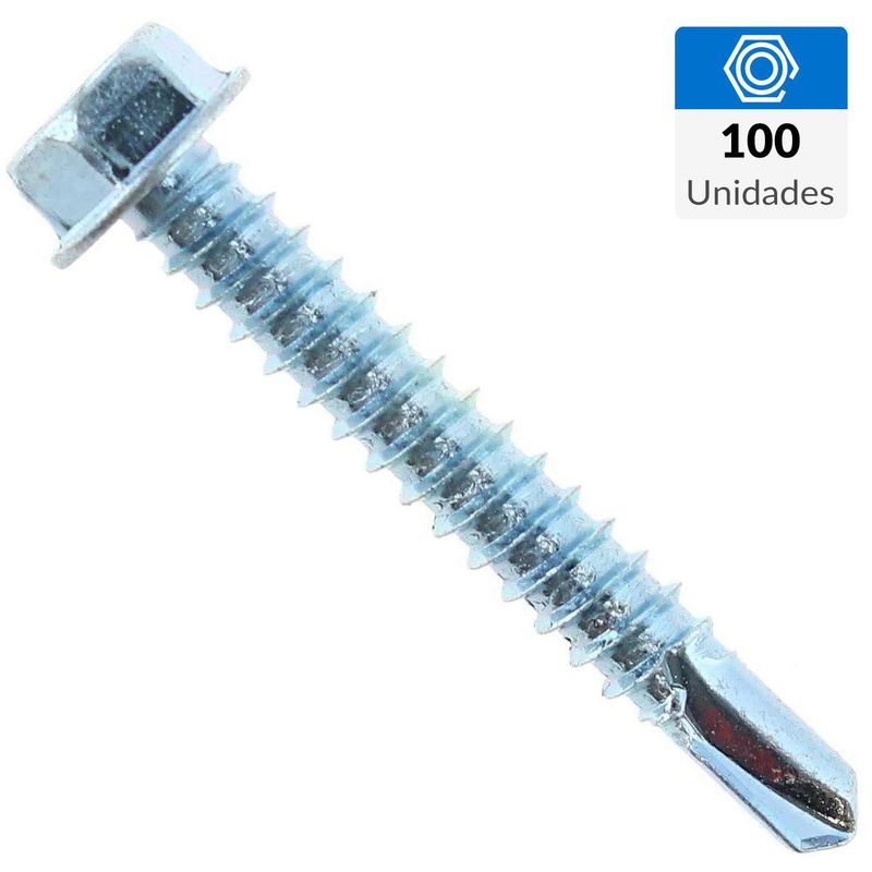 MAMUT - Tornillo Autoperforante Cabeza Hexagonal Metal 1-1/2 " 12 mm 100 unidad(es)