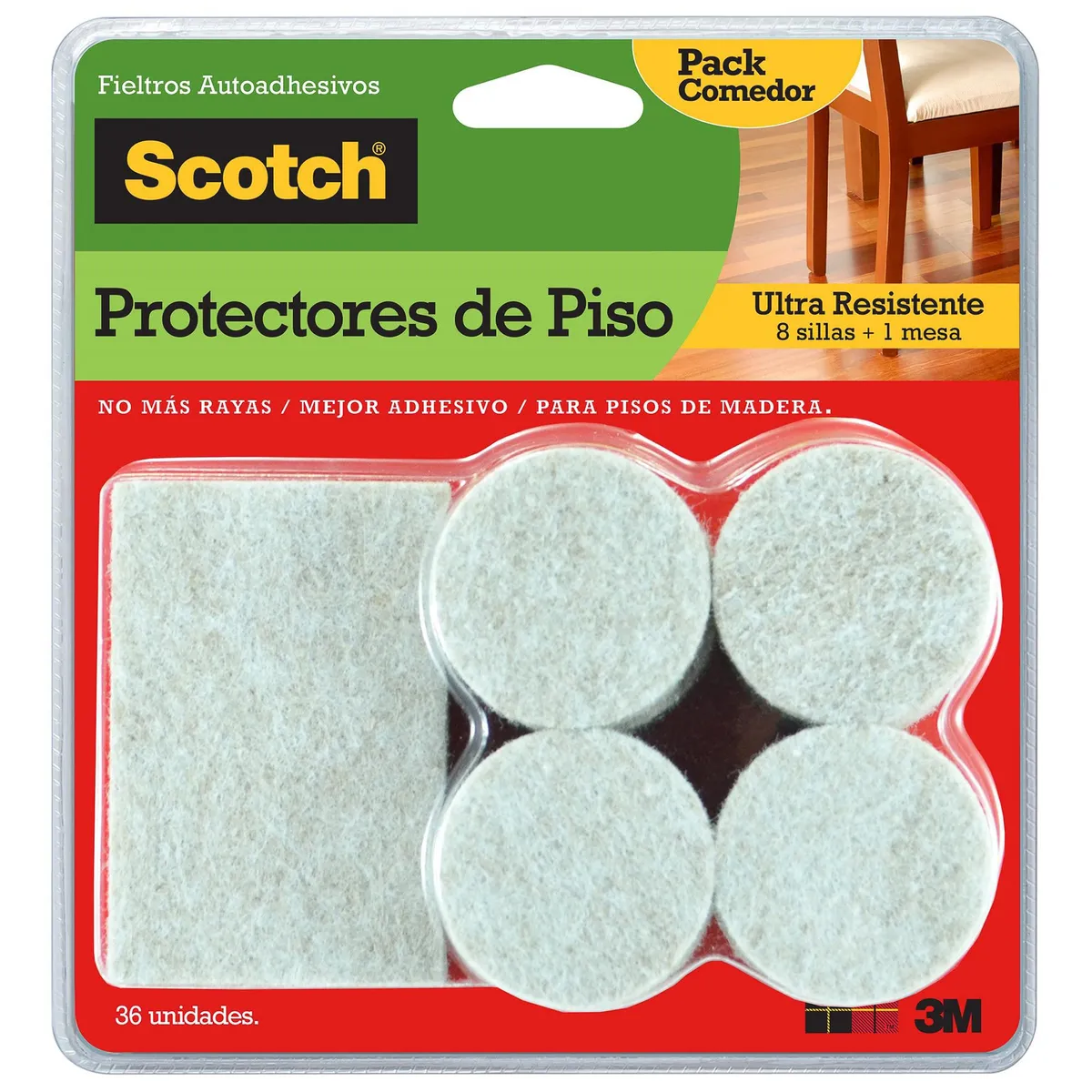 SCOTCH - Pack fieltros protectores para comedor 36 unidades
