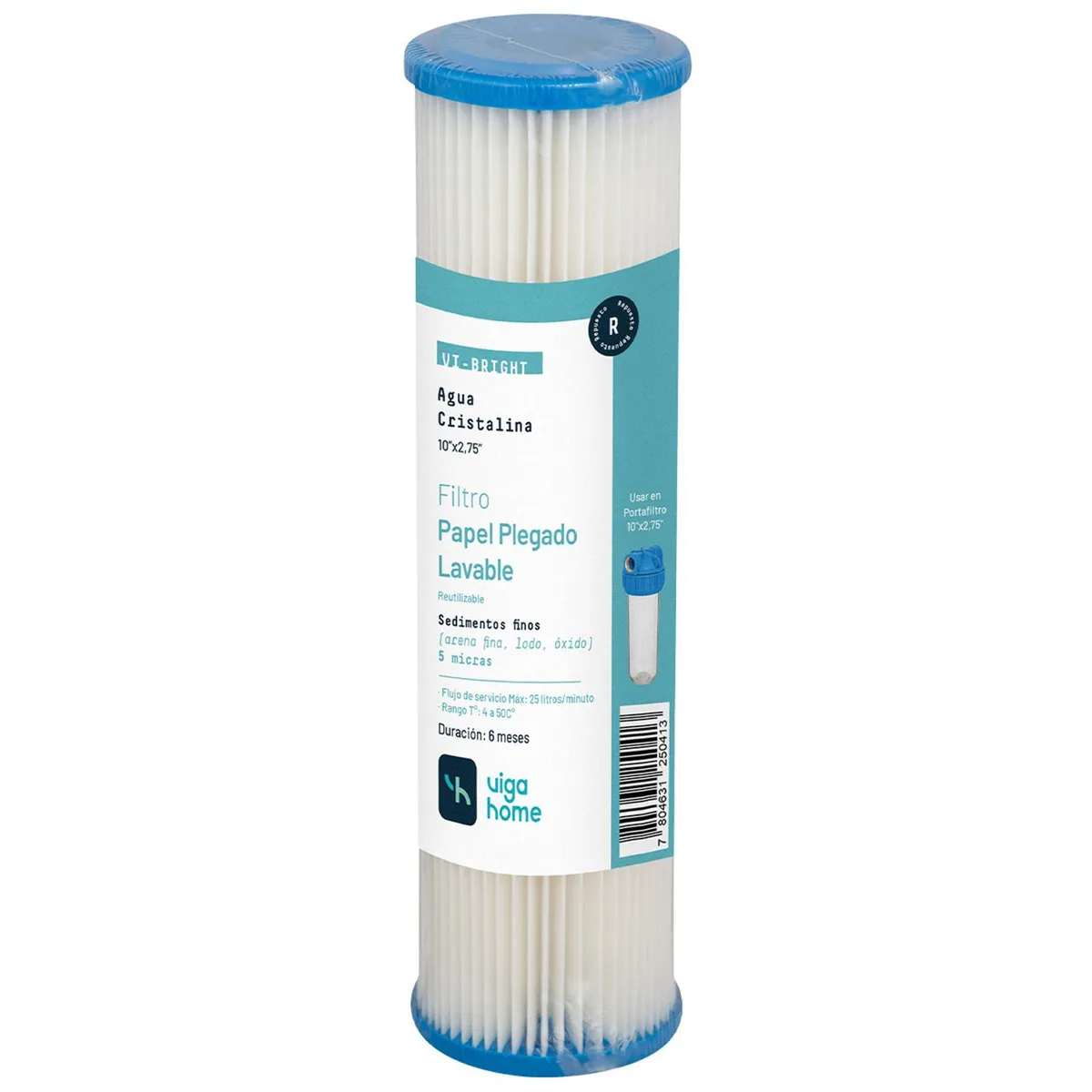 VIGAHOME - Filtro 5 micras 10x2.75 plegado
