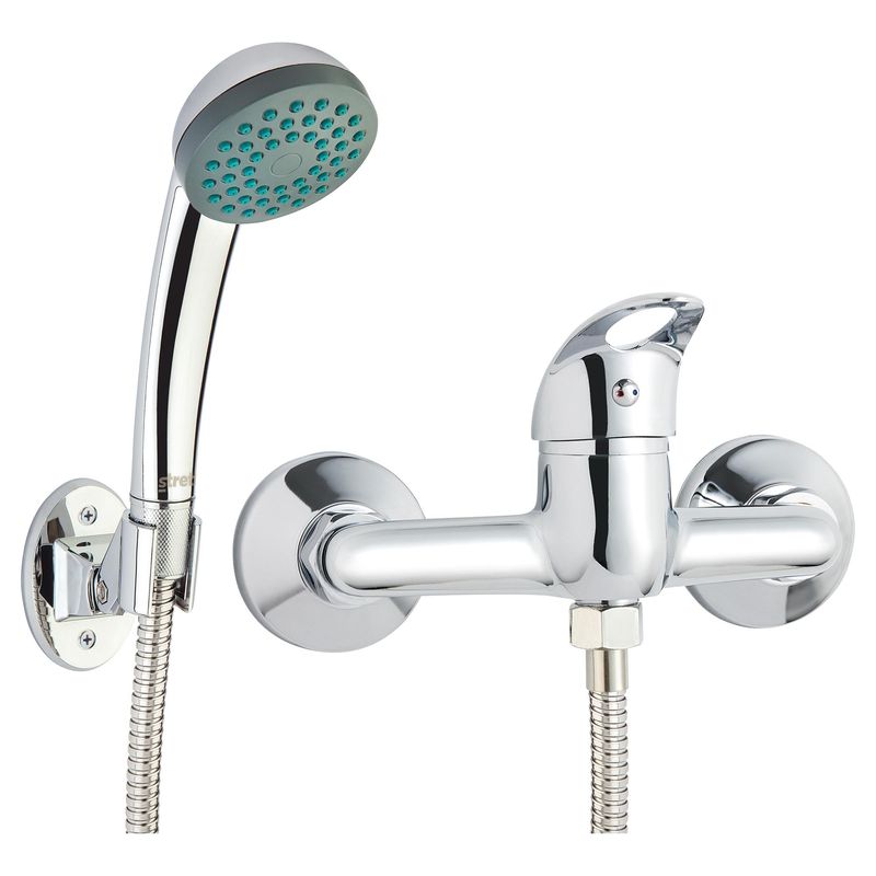 STRETTO - Monomando para ducha plateado