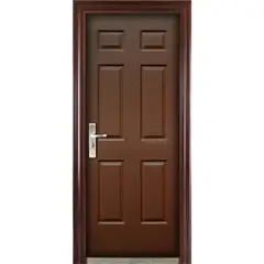 HOLZTEK - Puerta de Seguridad Acero 86x205 cm Café