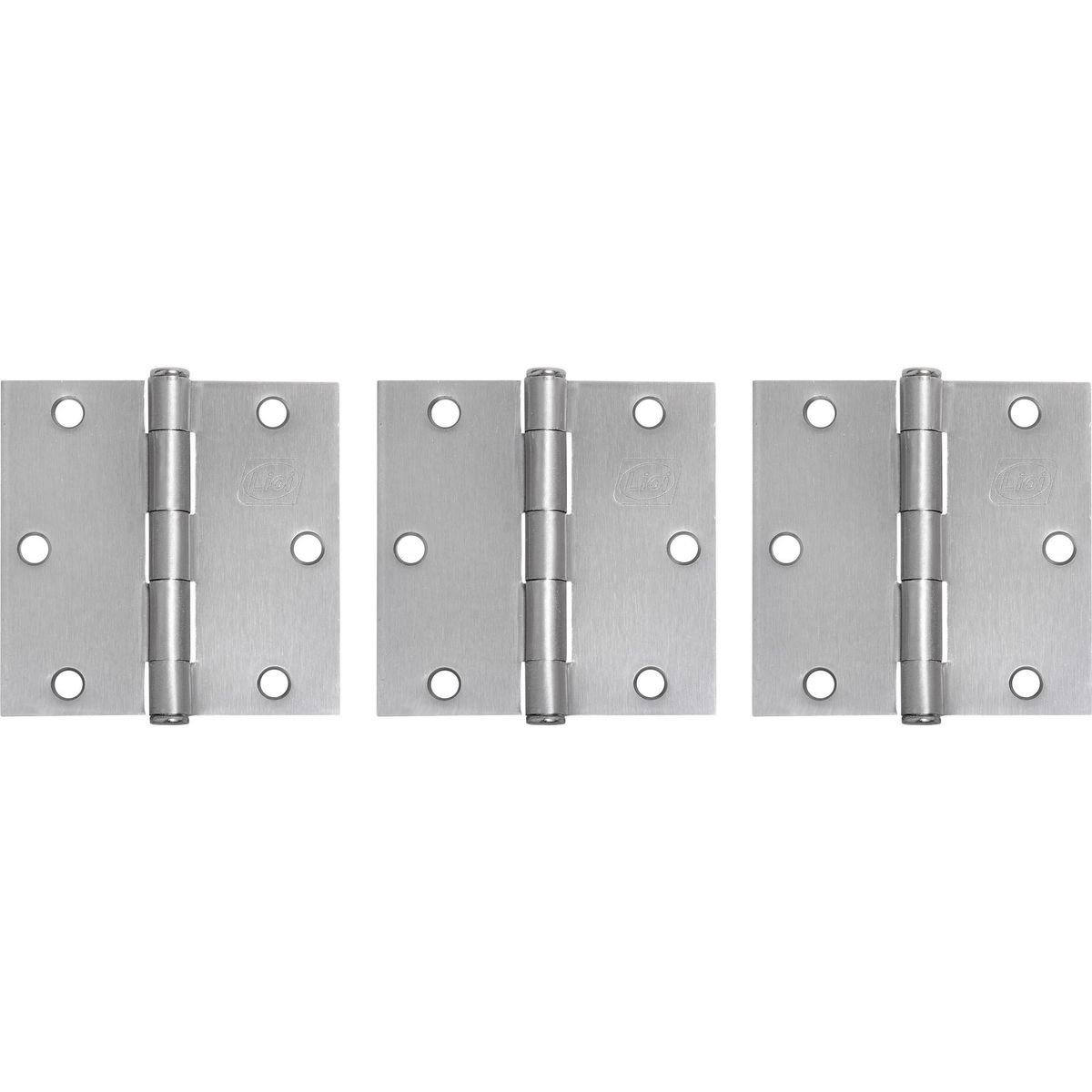 LIOI - Set Bisagras L88 3.5"x3,5" Satinado 3 un
