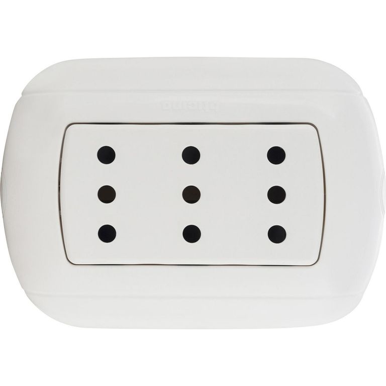 Tomacorriente Triple 10 A Blanco