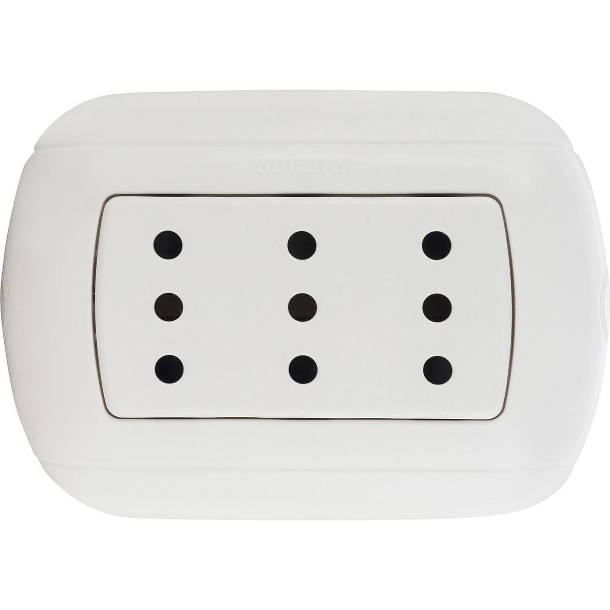 BTICINO - Tomacorriente triple 10 A sobrepuesto Blanco