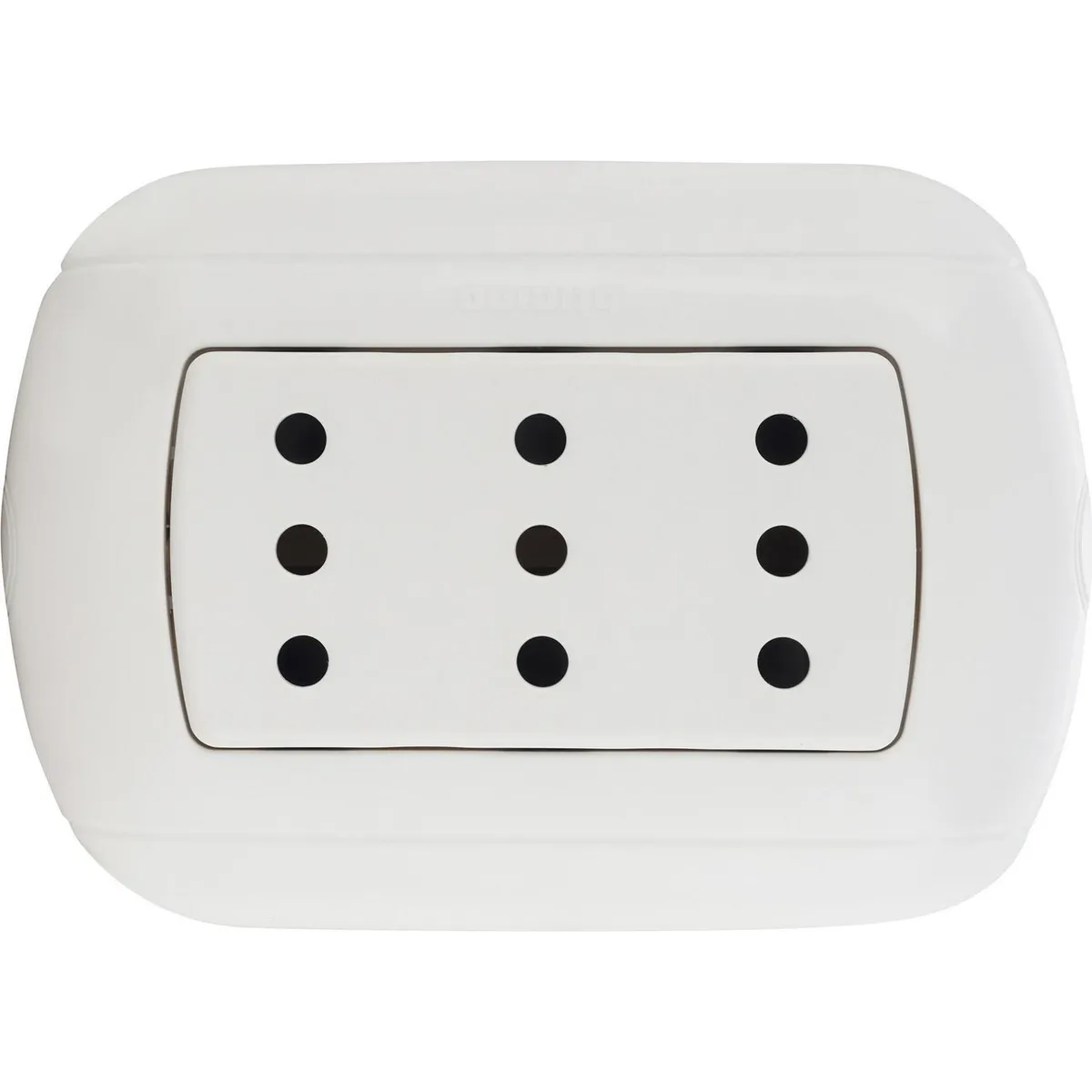 BTICINO - Tomacorriente triple 10 A sobrepuesto Blanco