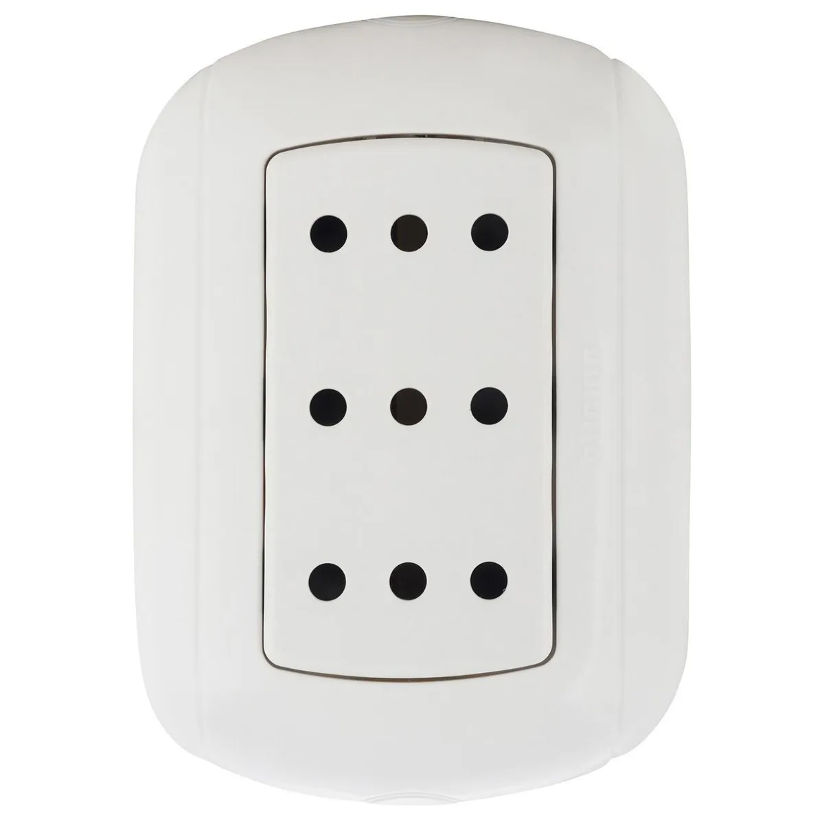 BTICINO - Tomacorriente triple 10 A sobrepuesto Blanco