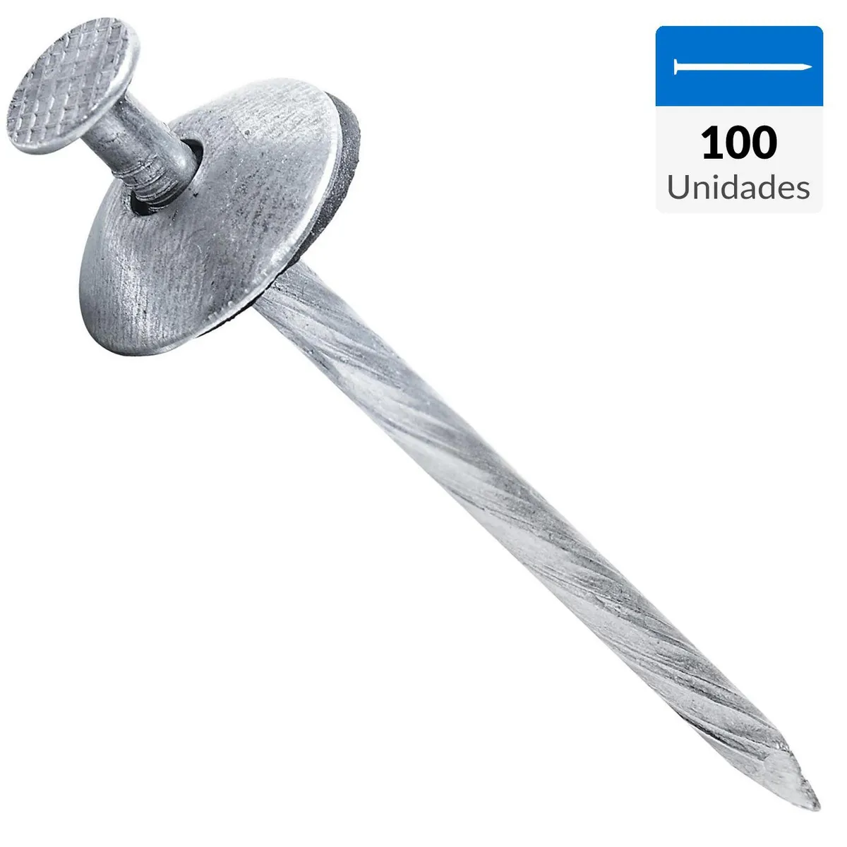 FIXSER - Clavo helicoidal 2 1/2" bolsa 100 unidades