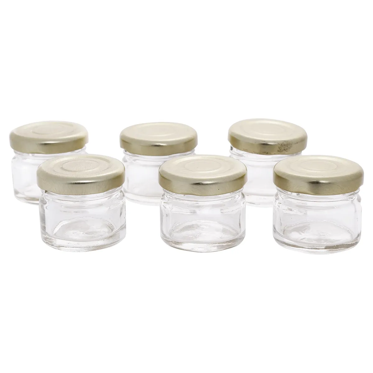 JUST HOME COLLECTION - Set de 6 Frascos con Tapa Vidrio 28 ml
