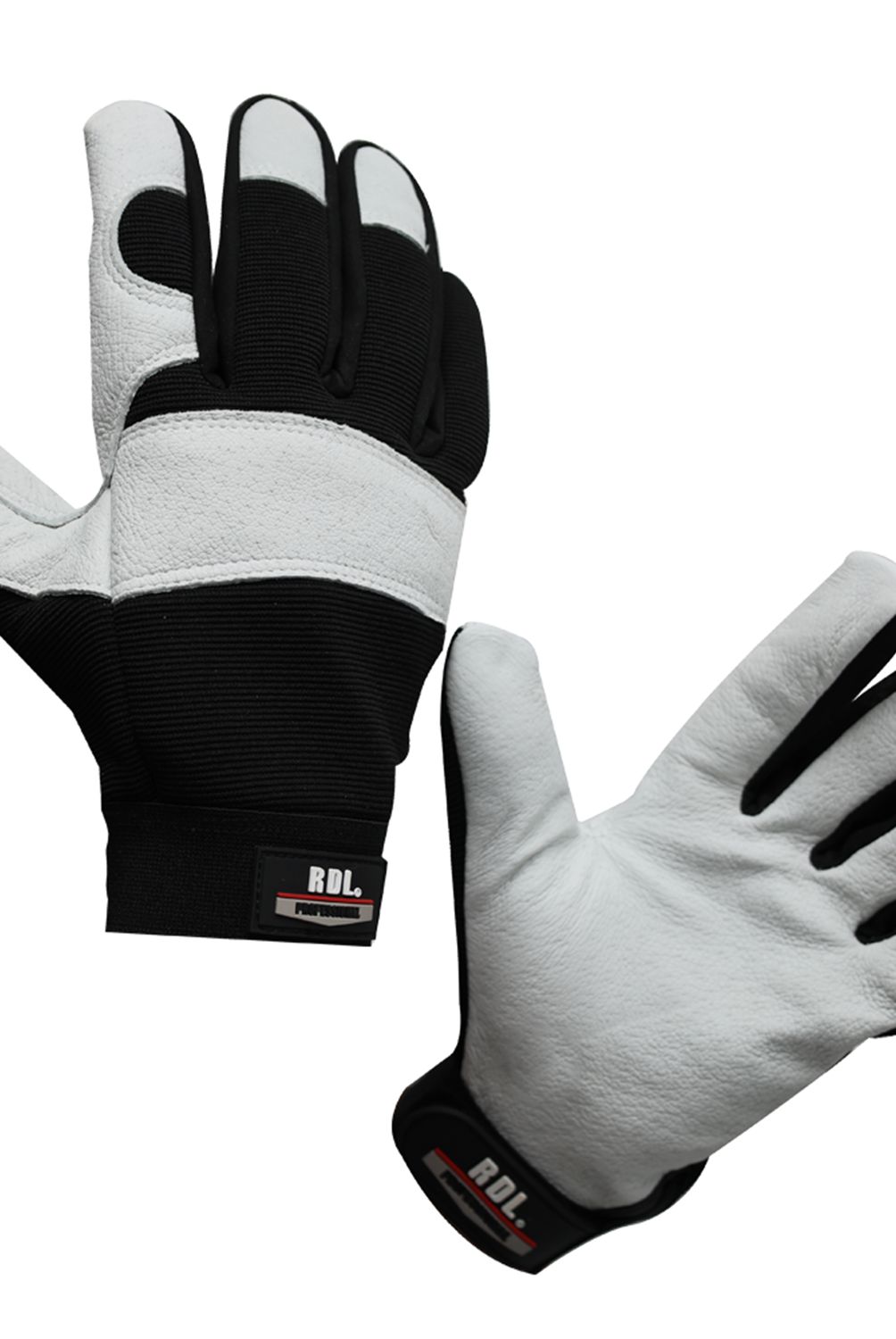 REDLINE - Guante cuero supervisor con textil executive negro