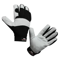 REDLINE - Guante cuero supervisor con textil executive negro