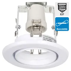 BYP - Foco Empotrado Basculante Metal Blanco 60 W 13 cm