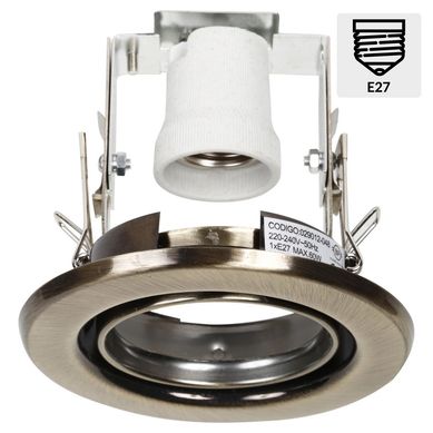 Foco embutido 60 W. Bronce
