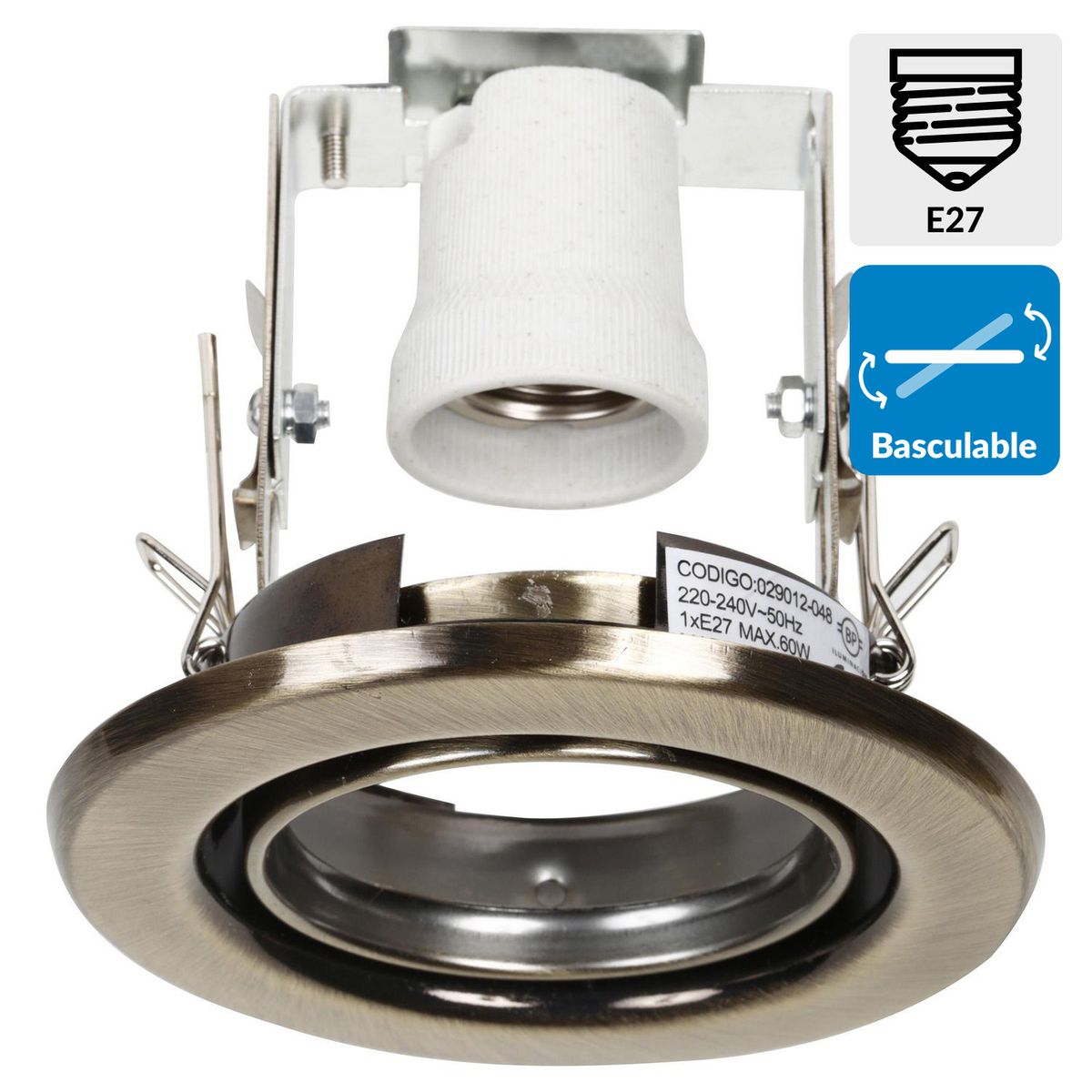 BP ILUMINACION - Foco embutido 60 W. Bronce